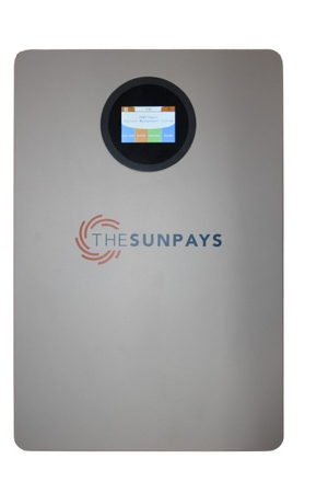 TheSunPays 51.2V 100Ah 5.12kWh Lithium battery with 16 x cells & colour touch-screen.