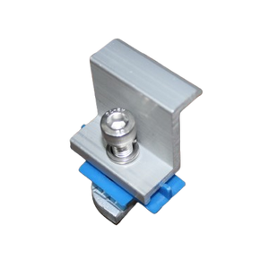 Solar panel Aluminium END-clamp bracket for P2000-galvanised or Aluminium solar panel mounting rails.
