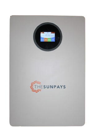 TheSunPays 51.2V 100Ah 5.12kWh Lithium battery with 16 x cells & colour touch-screen.