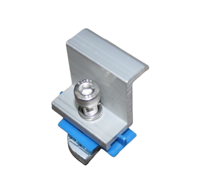 Solar panel Aluminium END-clamp bracket for P2000-galvanised or Aluminium solar panel mounting rails.