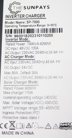 6.2 KW 7 KVA High Voltage, 48 V,  Pure Sine wave Inverter, Stand alone ONLY