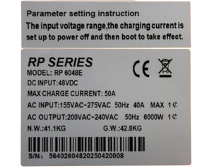 6kW LOW FREQUENCY 48V Pure sine wave inverter without MPPT controller, with LCD display.