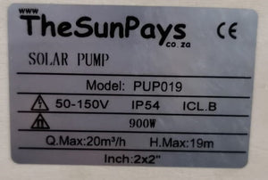 900 W Solar Pool Pump, Max Head 19m with Controller