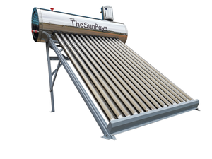 Stainless Steel - Low Pressure 200L Solar Geyser With Auxiliary Tank (2-Year Guarantee)